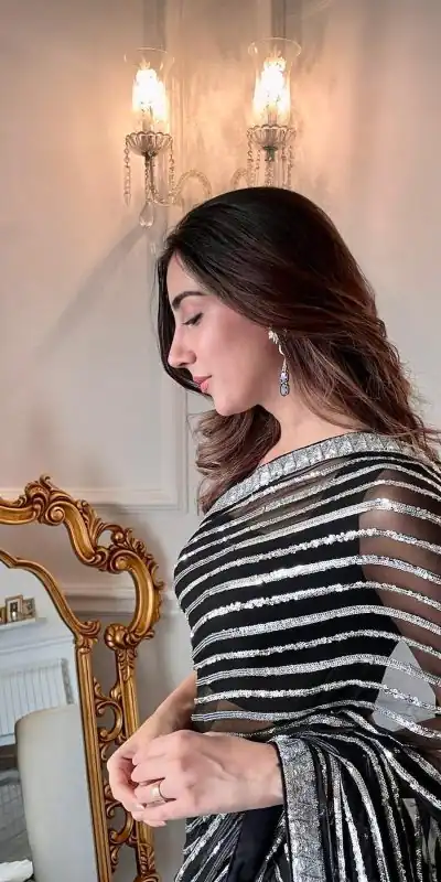 JR 601A Black & White Color Georgette Embroidery Sequence lace piping Work Saree Casual, Wedding, Festive, Events . Expected Delivery  4-6 Working Days @1749 | Designer Sarees, Sarees, Bollywood Sarees, Creative Sarees, Embroidered Sarees, Ethnic Saree, Modern Digital sarees, Party Wear Sarees