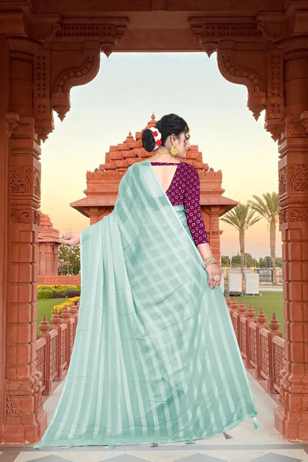 RS Blue Color Georgette Chiffon Multiple Zari Pata Design Saree Casual, Party, Wedding, Festive, Events Etc.  Expected Delivery  4-6 Working Days @1599/- | Designer Sarees, Sarees, Bollywood Sarees, Creative Sarees, Embroidered Sarees, Ethnic Saree, Modern Digital sarees, Party Wear Sarees