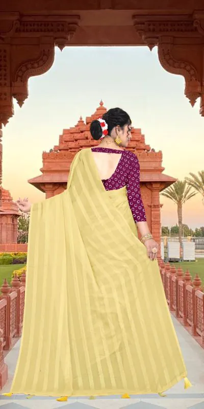 RS Yellow Color Georgette Chiffon Multiple Zari Pata Design Saree Casual, Party, Wedding, Festive, Events Etc.  Expected Delivery  4-6 Working Days @1599/- | Designer Sarees, Sarees, Bollywood Sarees, Creative Sarees, Embroidered Sarees, Ethnic Saree, Modern Digital sarees, Party Wear Sarees