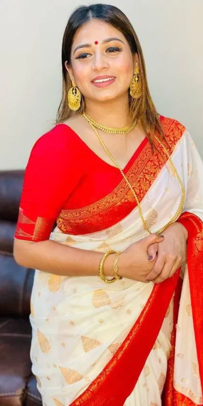 DDF DURGA White Color Soft Lichi Silk Ordinary Design Rich Pallu Saree Casual, Party Wear, Events, Festivals Etc. Expected Delivery 4-6 Working Days 1499/- | Designer Sarees, Sarees, Bollywood Sarees, Creative Sarees, Embroidered Sarees, Ethnic Saree, Modern Digital sarees, Party Wear Sarees