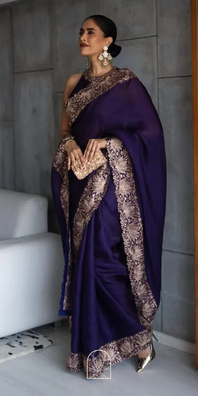 KD 461 Violet Color Faux Georgette Thread With Sequence Saree Casual, Party, Wedding, Festive, Events Etc. Expected Delivery 4-6 Working Days @1949/- Only | Designer Sarees, Sarees, Bollywood Sarees, Creative Sarees, Embroidered Sarees, Ethnic Saree, Modern Digital sarees, Party Wear Sarees