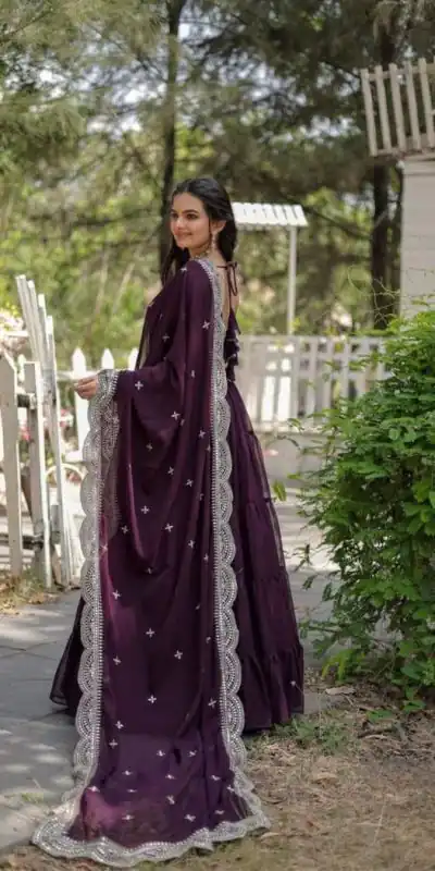 DC G38 Purple Color Garget With Full Sleeves Fancy lace Gown Casual, Wedding, Party, Festive, Events Etc. Expected Delivery 4-6 Working Days @1999/- | Gowns, Bollywood Gowns, Creative Gowns, Designer Gowns, Embroidered Gowns, Party Wear Gowns