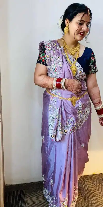 ST 328 Violet Color Vichitra Silk Cotton Embroidery Work Saree Casual, Wedding, Party, Festive, Events Etc. Expected Delivery 4-6 Working Days @1999/- | Designer Sarees, Sarees, Bollywood Sarees, Creative Sarees, Embroidered Sarees, Ethnic Saree, Modern Digital sarees, Party Wear Sarees