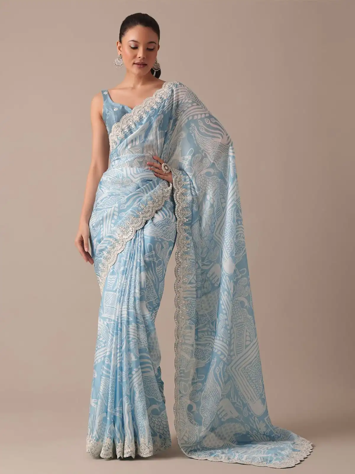 BT 1211 Blue Color Georgette Digital Prints Embroidery Codding Sequins Work Saree Casual, Party Wear, Traditional Wear, Wedding Wear, Events Etc.@1899/- | Designer Sarees, Sarees, Bollywood Sarees, Creative Sarees, Ethnic Saree, Modern Digital sarees, Party Wear Sarees
