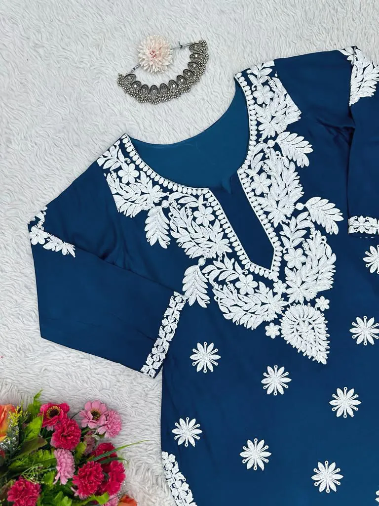 KD 1382 Blue Heavy Rayon Chain-Stitch Sequence Salwar Suit Casual, Party, Wedding, Festive, Events Etc.  Expected Delivery 4-6 Working Days @1699/- | Salwar suit, Casual Suits, Creative suits, Designer Suits, Palazzo Suits, Party Wear Suits, Patiala Suits, Straight Suits