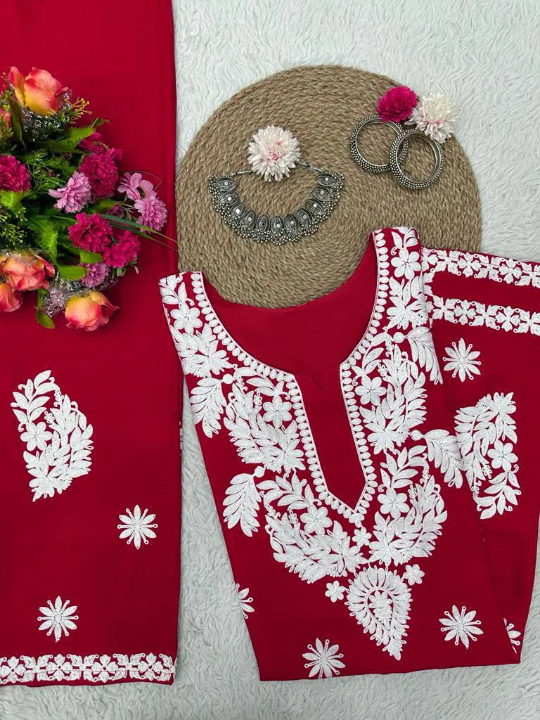 KD 1382 Red Heavy Rayon Chain-Stitch Sequence Salwar Suit Casual, Party, Wedding, Festive, Events Etc.  Expected Delivery 4-6 Working Days @1699/- | Salwar suit, Casual Suits, Creative suits, Designer Suits, Palazzo Suits, Party Wear Suits, Patiala Suits, Straight Suits