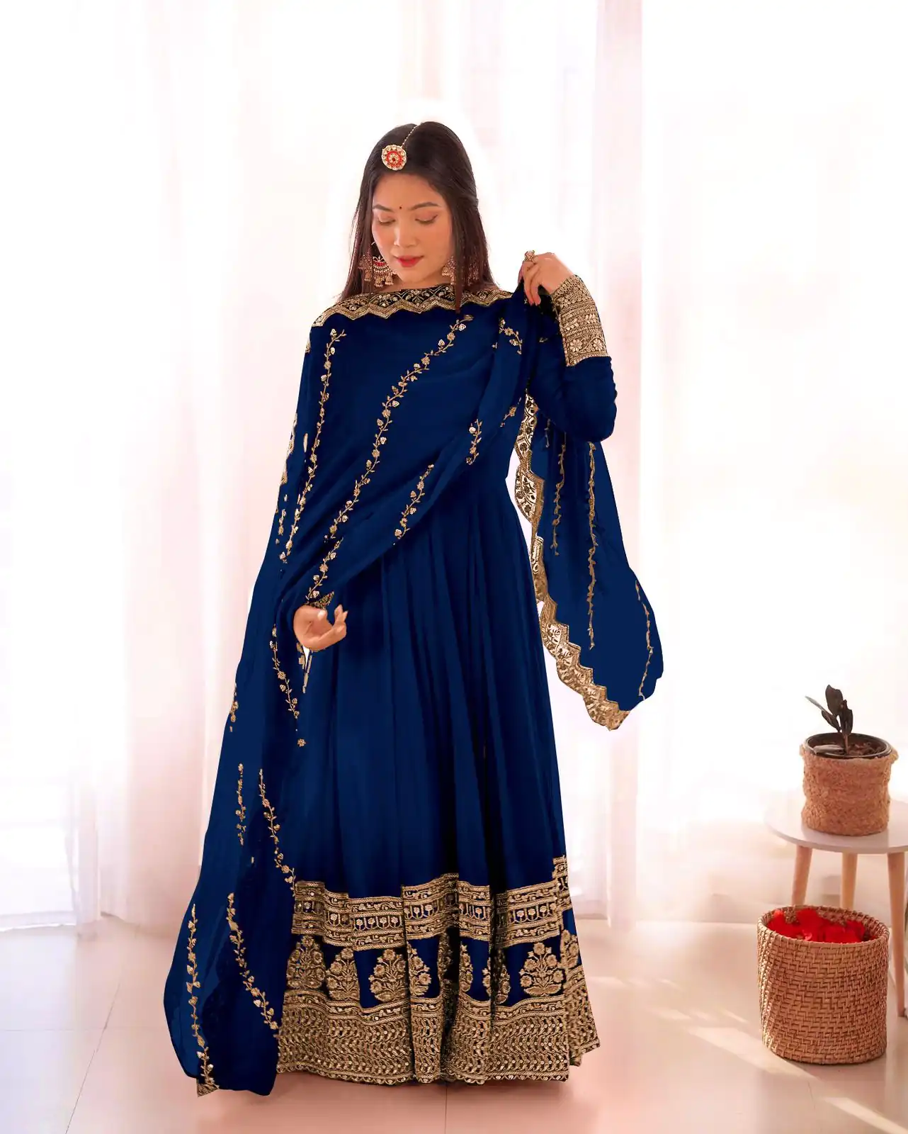 SRK 5125 Blue Color Faux Georgette Silk Embroidery Salwar Suit Wedding, Party, Festive, Events Expected Delivery 4-6 Working Days @ 2099/- | Jump Suits, Salwar suit, Casual Suits, Creative suits, Designer Suits, Palazzo Suits, Party Wear Suits, Patiala Suits, Straight Suits