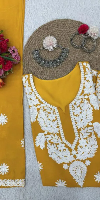 KD 1382 Yellow Heavy Rayon Chain-Stitch Sequence Salwar Suit Casual, Party, Wedding, Festive, Events Etc.  Expected Delivery 4-6 Working Days @1699/- | Salwar suit, Casual Suits, Creative suits, Designer Suits, Palazzo Suits, Party Wear Suits, Patiala Suits, Straight Suits