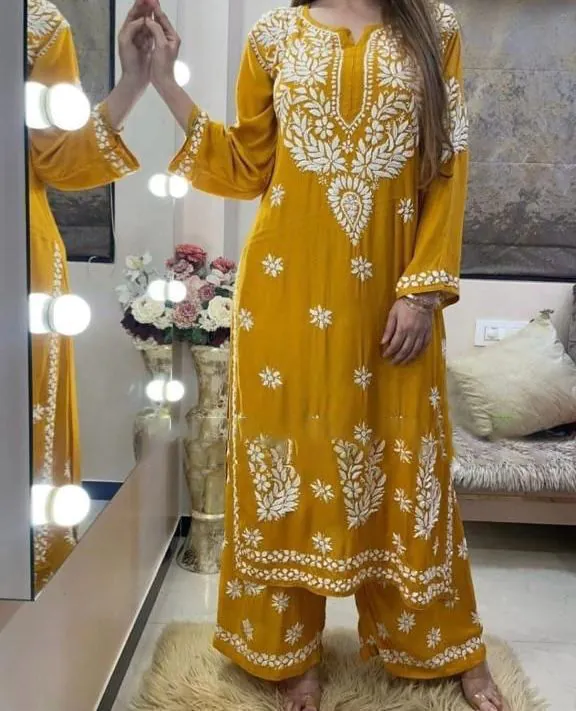 KD 1382 Yellow Heavy Rayon Chain-Stitch Sequence Salwar Suit Casual, Party, Wedding, Festive, Events Etc.  Expected Delivery 4-6 Working Days @1699/- | Salwar suit, Casual Suits, Creative suits, Designer Suits, Palazzo Suits, Party Wear Suits, Patiala Suits, Straight Suits