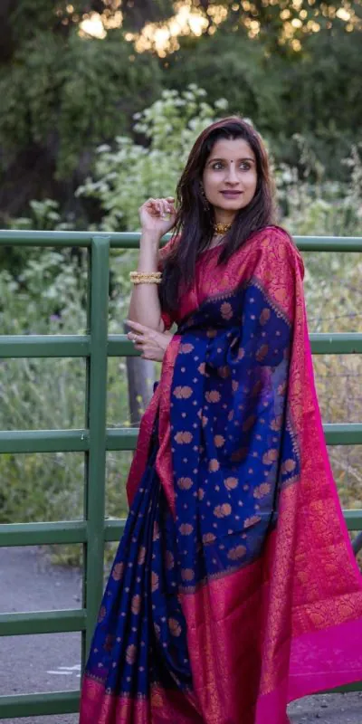 DDF Blue - Violet Color Soft Lichi Silk Ordinary Design Rich Pallu Saree Casual, Party Wear, Events, Festivals Etc. Expected Delivery 4-6 Working Days 1499/ | Designer Sarees, Sarees, Bollywood Sarees, Creative Sarees, Embroidered Sarees, Ethnic Saree, Modern Digital sarees, Party Wear Sarees