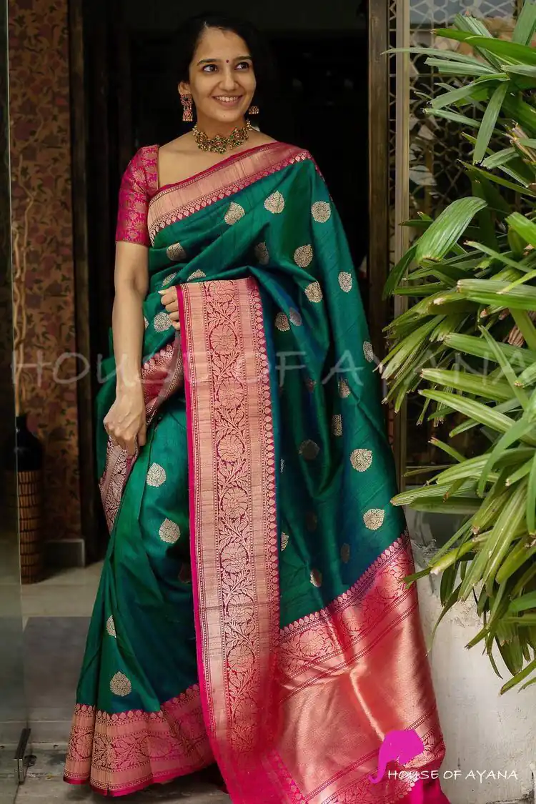 KP 2074 Green Color Soft Lichi Silk Cloth Rich Pallu Work Saree Casual, Party Wear, Wedding, Events Etc.   Expected Delivery 4-6 Working Days @ 1449/- | Designer Sarees, Sarees, Bollywood Sarees, Creative Sarees, Embroidered Sarees, Ethnic Saree, Modern Digital sarees, Party Wear Sarees
