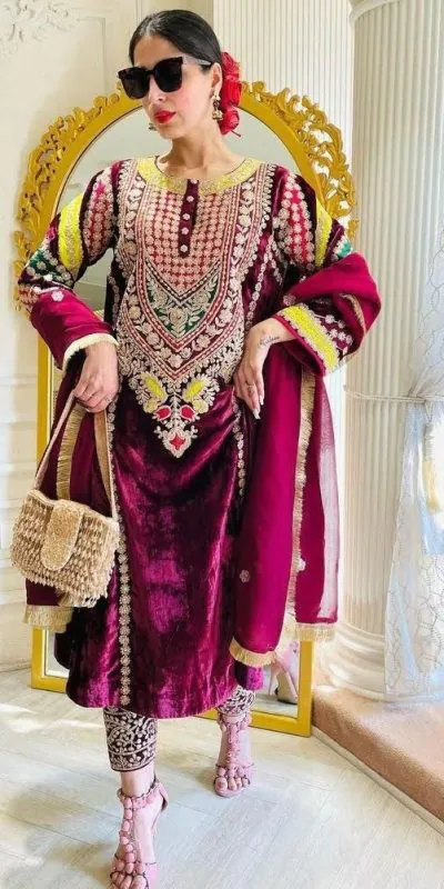 KT 300 Purple Color Velvet Coadding Sequence Work Salwar Suit Casual, Party Wear, Wedding Expected Delivery 4-6 Working Days@2049/ | Jump Suits, Salwar suit, Casual Suits, Creative suits, Designer Suits, Palazzo Suits, Party Wear Suits, Patiala Suits, Straight Suits