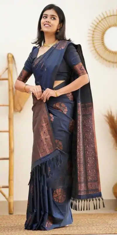 KP 4064 Royal Blue Color Soft Lichi Silk Jacquard On All Over Saree Casual, Party Wear, Wedding, Events Etc. Expected Delivery 4-6 Working Days @1249/- | Designer Sarees, Embroidered Sarees, Sarees, Bollywood Sarees, Creative Sarees, Ethnic Saree, Modern Digital sarees, Party Wear Sarees