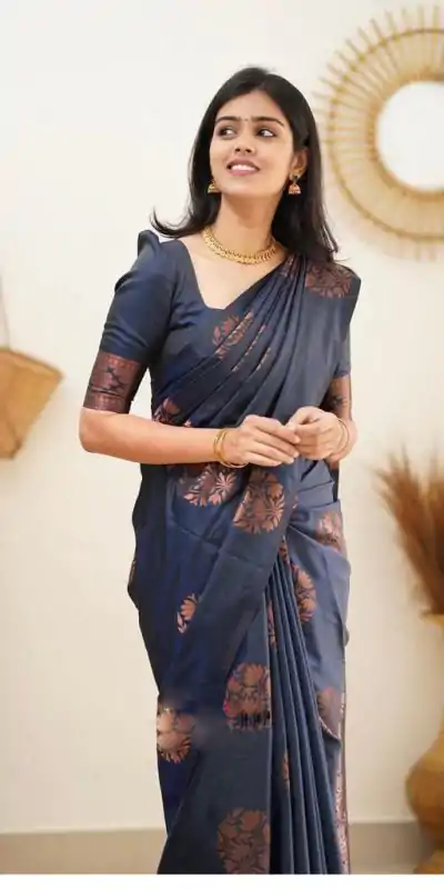 KP 4064 Royal Blue Color Soft Lichi Silk Jacquard On All Over Saree Casual, Party Wear, Wedding, Events Etc. Expected Delivery 4-6 Working Days @1249/- | Designer Sarees, Embroidered Sarees, Sarees, Bollywood Sarees, Creative Sarees, Ethnic Saree, Modern Digital sarees, Party Wear Sarees