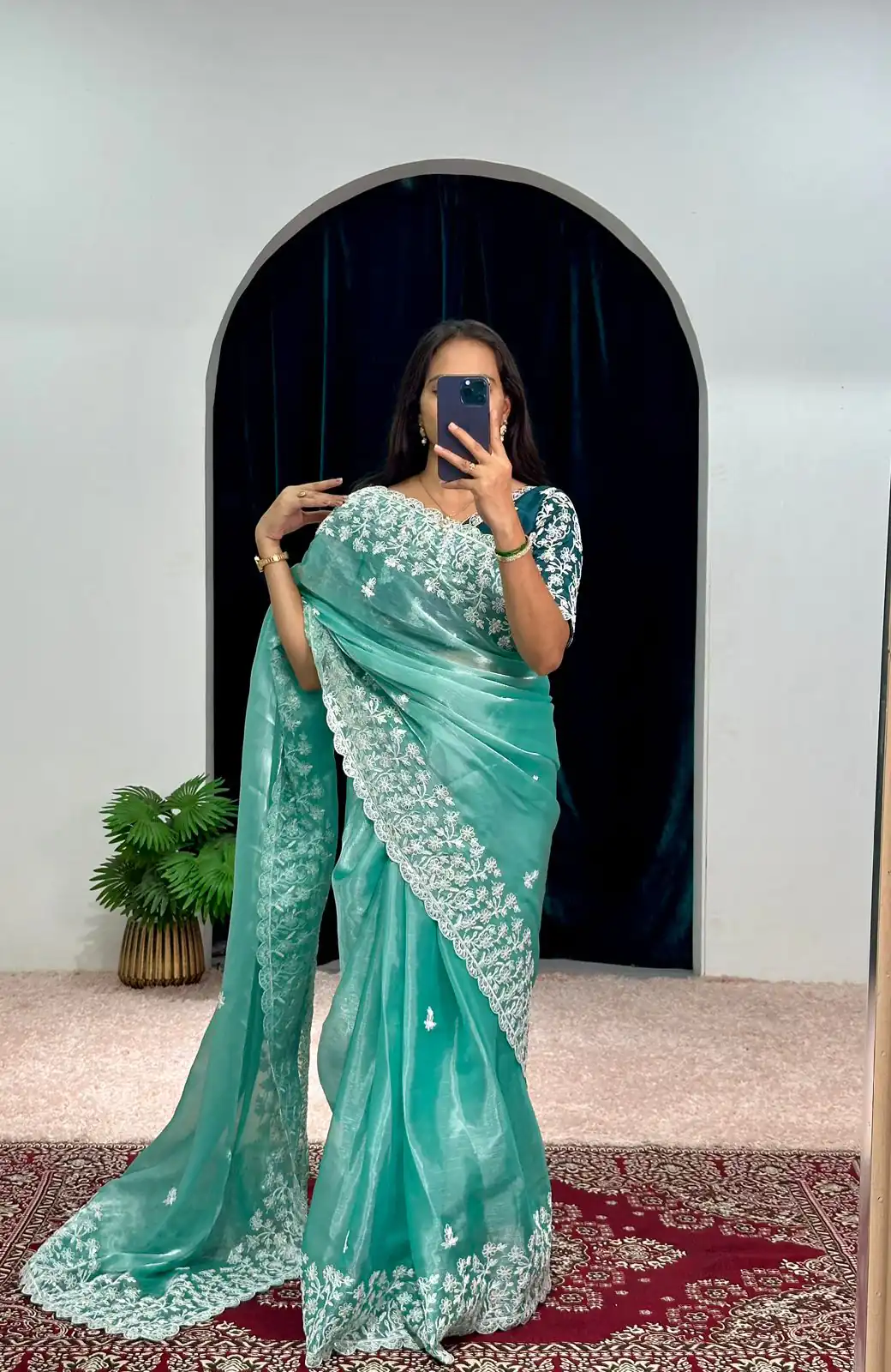 ST 471 Blue Color Burberry With Blooming Embroidery Saree Casual, Wedding, Party, Festive, Events Etc. Expected Delivery 4-6 Working Days @1999/- | Designer Sarees, Sarees, Bollywood Sarees, Creative Sarees, Embroidered Sarees, Ethnic Saree, Modern Digital sarees, Party Wear Sarees