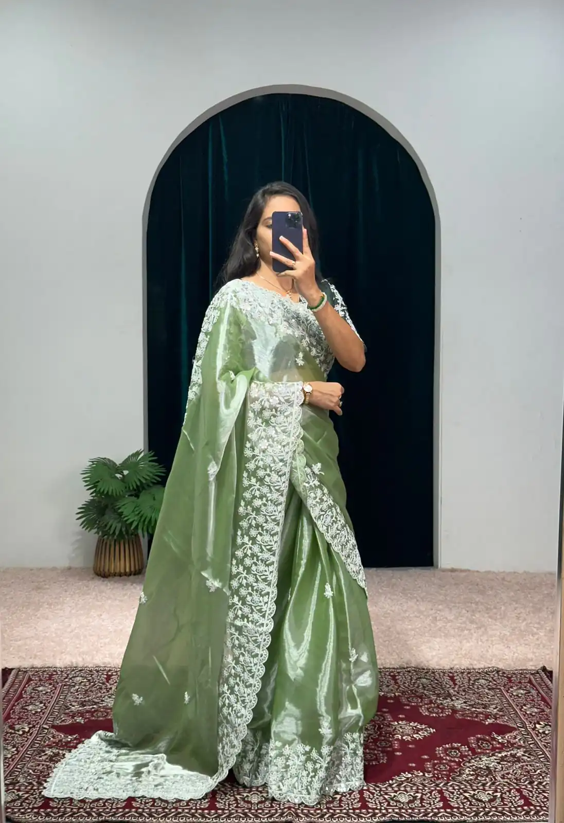 ST 471 Green Color Burberry With Blooming Embroidery Saree Casual, Wedding, Party, Festive, Events Etc. Expected Delivery 4-6 Working Days @1999/- | Designer Sarees, Sarees, Bollywood Sarees, Creative Sarees, Embroidered Sarees, Ethnic Saree, Modern Digital sarees, Party Wear Sarees