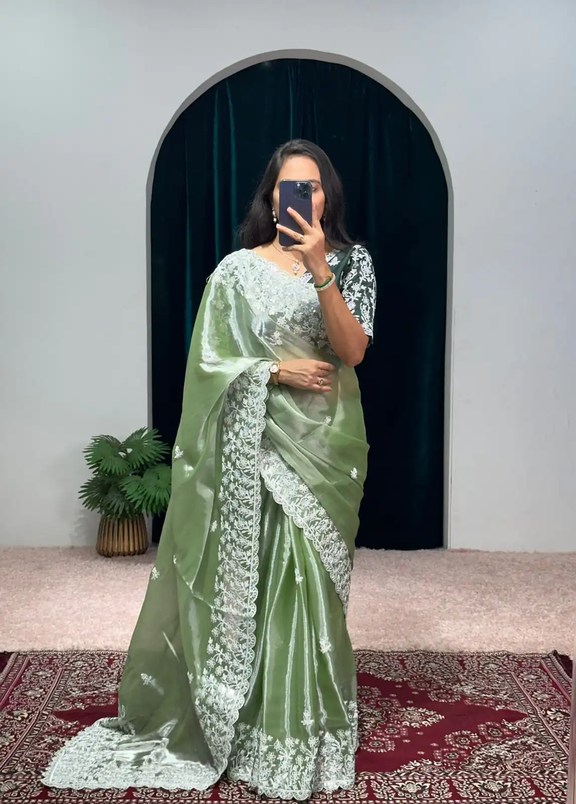 ST 471 Green Color Burberry With Blooming Embroidery Saree Casual, Wedding, Party, Festive, Events Etc. Expected Delivery 4-6 Working Days @1999/- | Designer Sarees, Sarees, Bollywood Sarees, Creative Sarees, Embroidered Sarees, Ethnic Saree, Modern Digital sarees, Party Wear Sarees