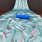 Veechis RUHI Light Blue Color Heavy Devsena Soft Silk Beautiful Digital Printed Saree Casual, Party Festive,  Expected Delivery 4-6 Working Days @1499 | Designer Sarees, Sarees, Bollywood Sarees, Creative Sarees, Embroidered Sarees, Modern Digital sarees, Party Wear Sarees