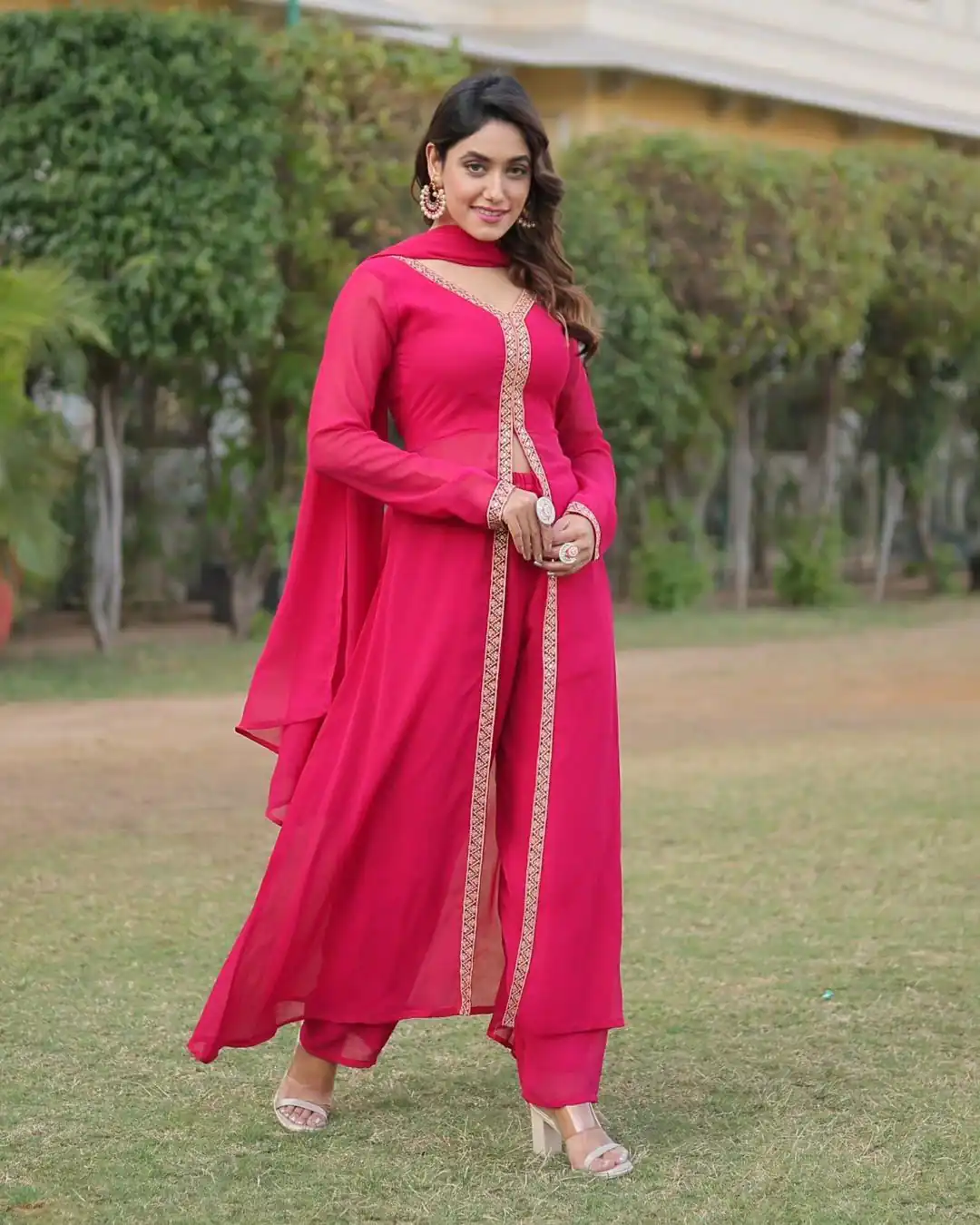 VLM 136 Pink Color Georgette Embroidery Sequence Salwar Suit Wedding, Party, Festive, Events Expected Delivery 4-6 Working Days @ 1699/- Only | Salwar suit, Casual Suits, Creative suits, Designer Suits, Party Wear Suits, Straight Suits