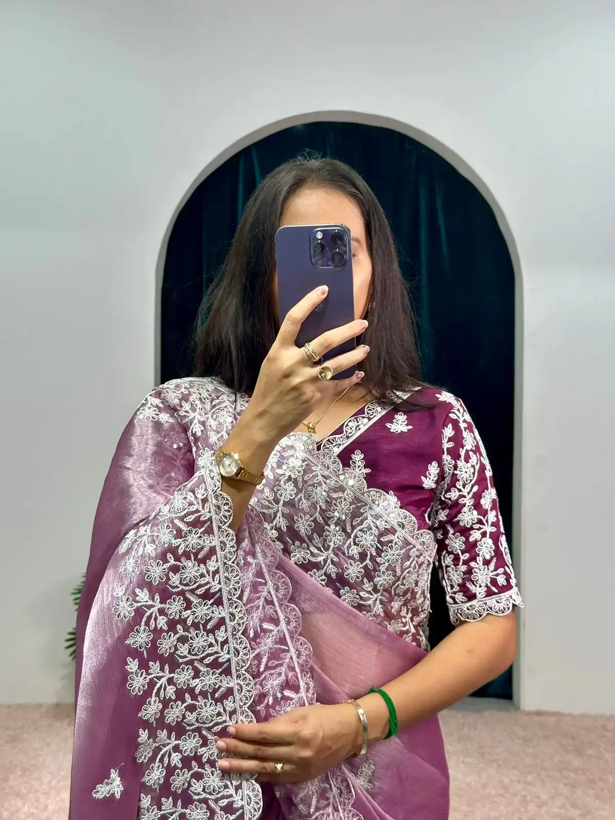 ST 471 Purple Color Burberry With Blooming Embroidery Saree Casual, Wedding, Party, Festive, Events Etc. Expected Delivery 4-6 Working Days @1999/- | Designer Sarees, Sarees, Bollywood Sarees, Creative Sarees, Embroidered Sarees, Ethnic Saree, Modern Digital sarees, Party Wear Sarees