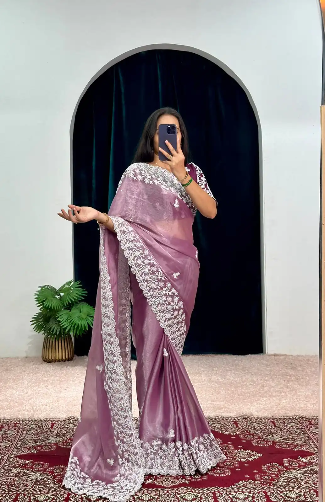 ST 471 Purple Color Burberry With Blooming Embroidery Saree Casual, Wedding, Party, Festive, Events Etc. Expected Delivery 4-6 Working Days @1999/- | Designer Sarees, Sarees, Bollywood Sarees, Creative Sarees, Embroidered Sarees, Ethnic Saree, Modern Digital sarees, Party Wear Sarees