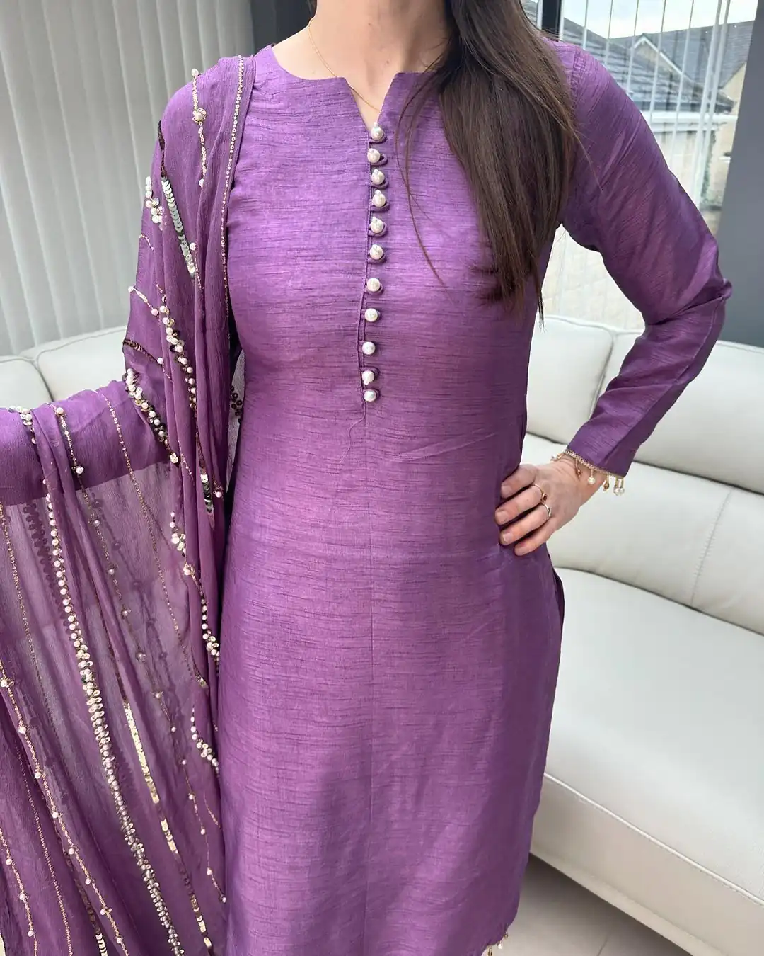 SRK 5161 Violet Color Chinnon Silk Embroidery Coding Dori Salwar Suit Wedding, Party, Festive, Events Expected Delivery 4-6 Working Days @ 1899/- | Casual Suits, Jump Suits, Salwar suit, Creative suits, Designer Suits, Palazzo Suits, Party Wear Suits, Patiala Suits, Straight Suits