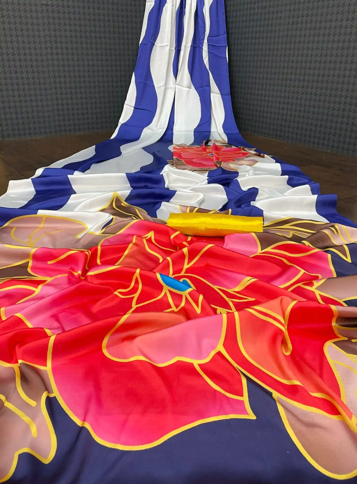 Veechis RUHI White & Blue Color Heavy Devsena Soft Silk Beautiful Digital Printed Saree Casual, Party Festive,  Expected Delivery 4-6 Working Days @1499 | Designer Sarees, Sarees, Bollywood Sarees, Creative Sarees, Embroidered Sarees, Modern Digital sarees, Party Wear Sarees