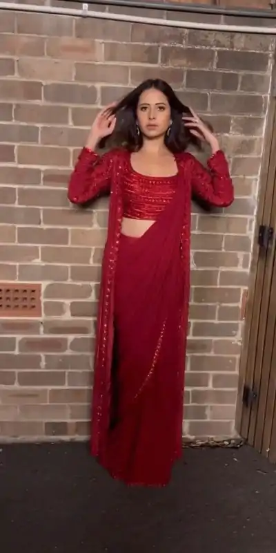   RTC 5715 Red Color Georgette Thread Sequence Work Saree Casual, Wedding, Party, Festive, Events. Expected Delivery 4-6 Working Days @1999/- | Designer Sarees, Sarees, Bollywood Sarees, Creative Sarees, Embroidered Sarees, Ethnic Saree, Modern Digital sarees, Party Wear Sarees