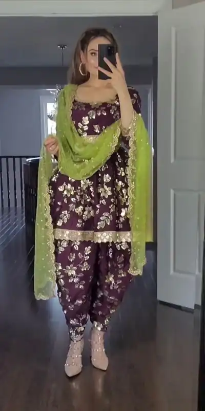 MF 246 Purple Color Faux Georgette Less Patti Work Sleeve Salwar Suit Wedding, Party, Festive, Events Etc. Expected 4-6 Working Days @2249/- | Salwar suit, Casual Suits, Creative suits, Designer Suits, Palazzo Suits, Party Wear Suits, Patiala Suits, Straight Suits