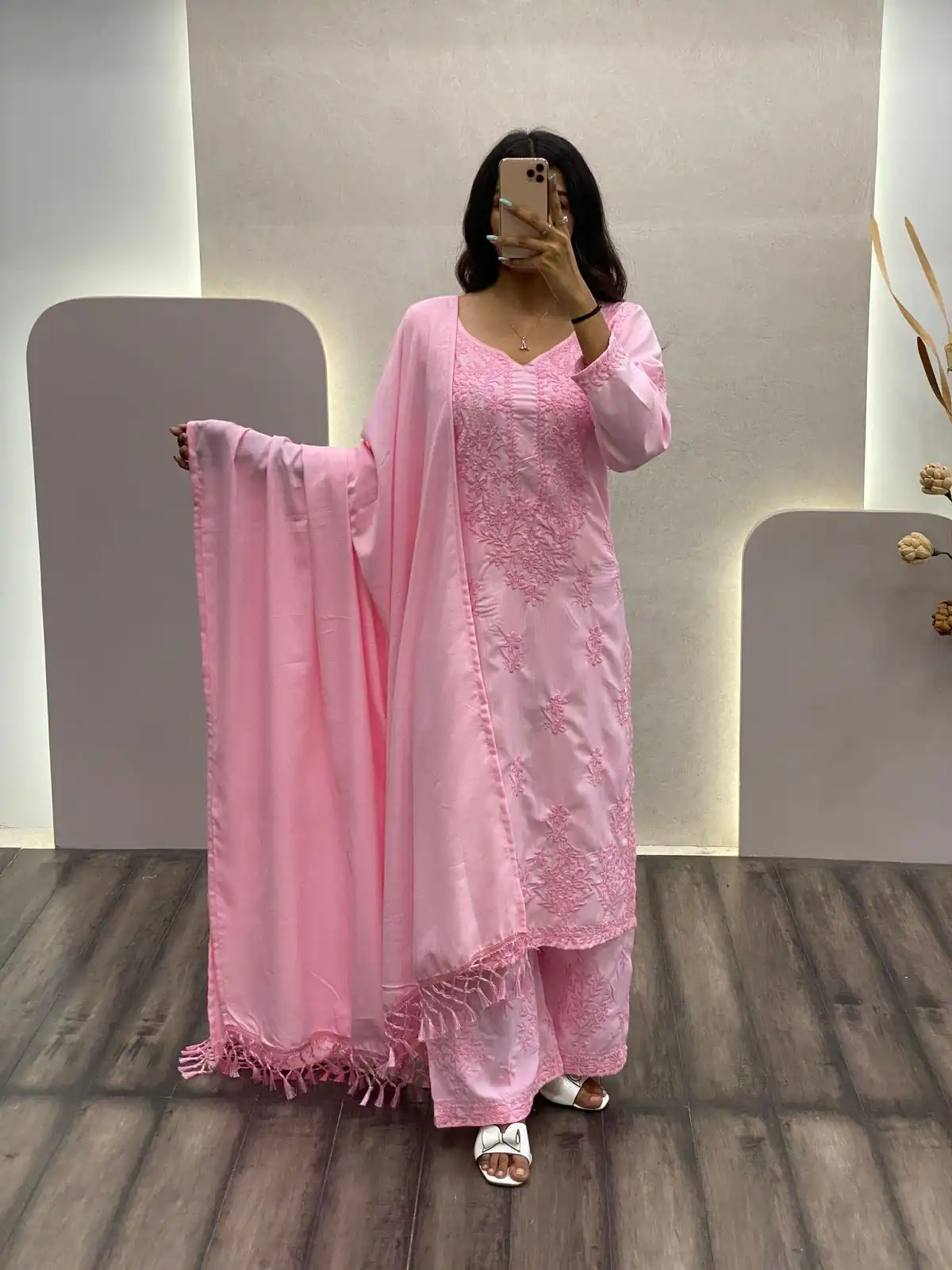 BE 125 Baby Pink Color Maslin Thread Embroidery Salwar Suit Wedding, Party, Festive events, etc.  Expected Delivery  4-6 Working Days @1849/- | Salwar suit, Casual Suits, Creative suits, Designer Suits, Palazzo Suits, Party Wear Suits, Patiala Suits, Straight Suits