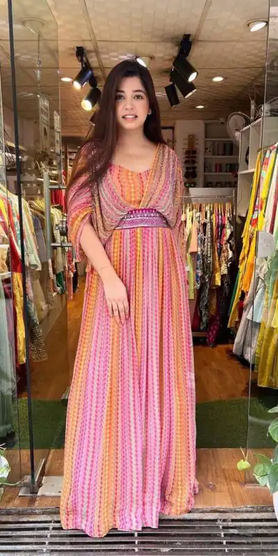 PC 177 Pink Color Georgette Digital Printed Hand Khatli Gown Casual, Party Wear, Events, Festivals Wear Etc. Expected Delivery 4-6 Working Days @2199/- | Gowns, Bollywood Gowns, Creative Gowns, Designer Gowns, Embroidered Gowns, Party Wear Gowns