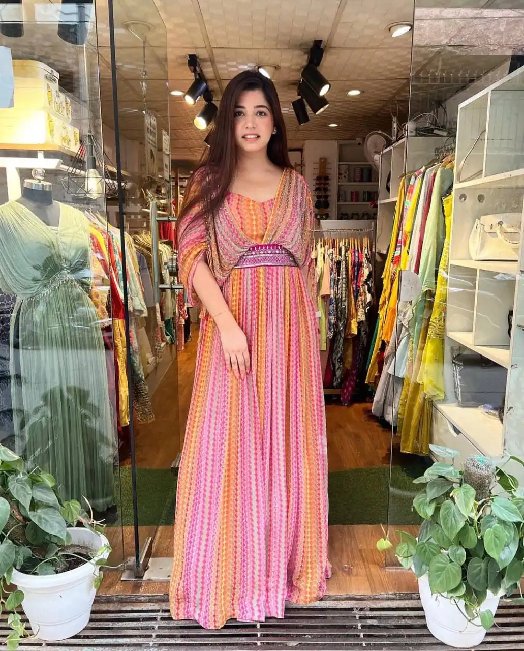 PC 177 Pink Color Georgette Digital Printed Hand Khatli Gown Casual, Party Wear, Events, Festivals Wear Etc. Expected Delivery 4-6 Working Days @2199/- | Gowns, Bollywood Gowns, Creative Gowns, Designer Gowns, Embroidered Gowns, Party Wear Gowns