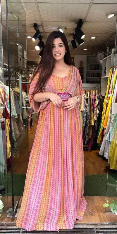 PC 177 Pink Color Georgette Digital Printed Hand Khatli Gown Casual, Party Wear, Events, Festivals Wear Etc. Expected Delivery 4-6 Working Days @2199/- | Gowns, Bollywood Gowns, Creative Gowns, Designer Gowns, Embroidered Gowns, Party Wear Gowns