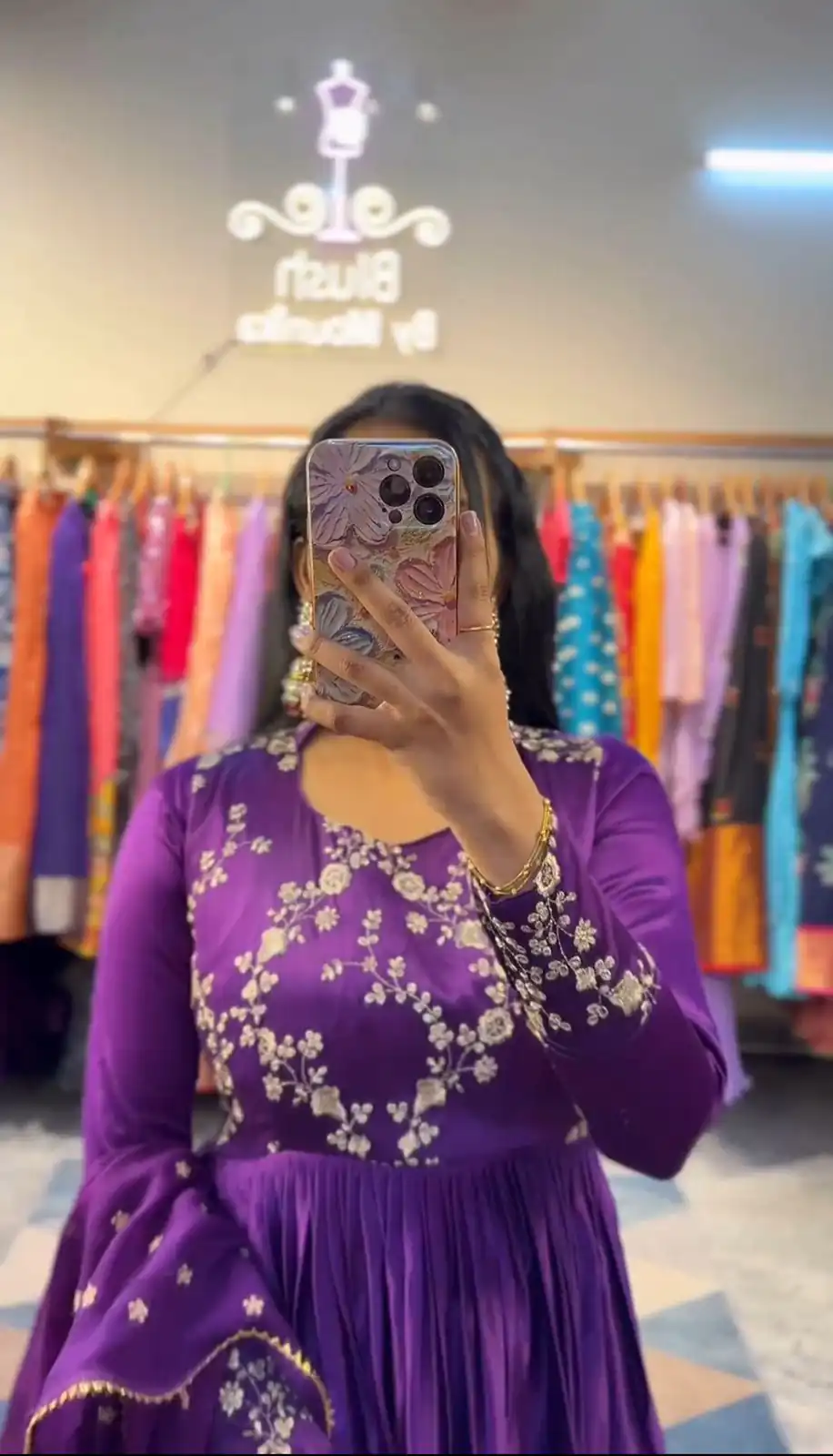 PC 341 Violet Color Chinon Embroidery Thread Work Gown Casual, Party Wear, Events, Festivals Wear Etc. Expected Delivery 4-6 Working Days @1849/- | Gowns, Bollywood Gowns, Creative Gowns, Designer Gowns, Embroidered Gowns, Party Wear Gowns