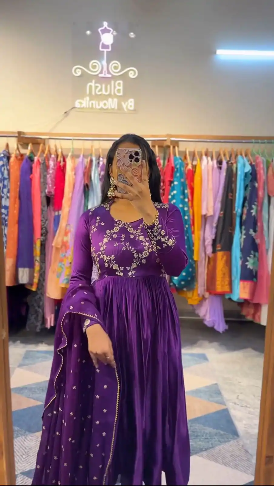PC 341 Violet Color Chinon Embroidery Thread Work Gown Casual, Party Wear, Events, Festivals Wear Etc. Expected Delivery 4-6 Working Days @1849/- | Gowns, Bollywood Gowns, Creative Gowns, Designer Gowns, Embroidered Gowns, Party Wear Gowns