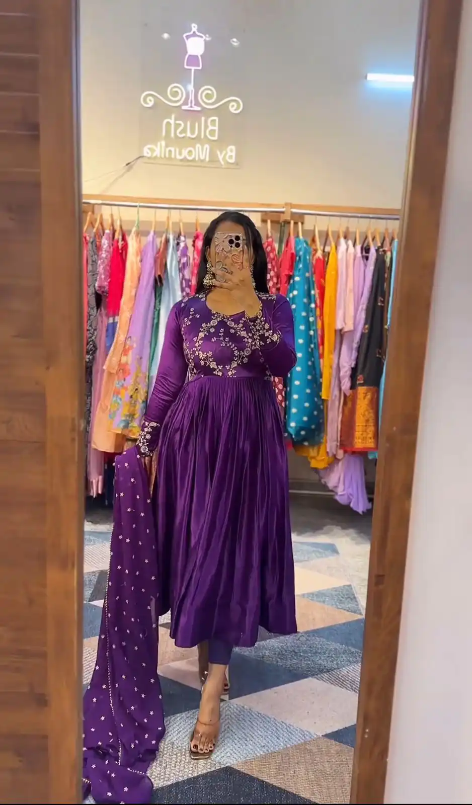 PC 341 Violet Color Chinon Embroidery Thread Work Gown Casual, Party Wear, Events, Festivals Wear Etc. Expected Delivery 4-6 Working Days @1849/- | Gowns, Bollywood Gowns, Creative Gowns, Designer Gowns, Embroidered Gowns, Party Wear Gowns