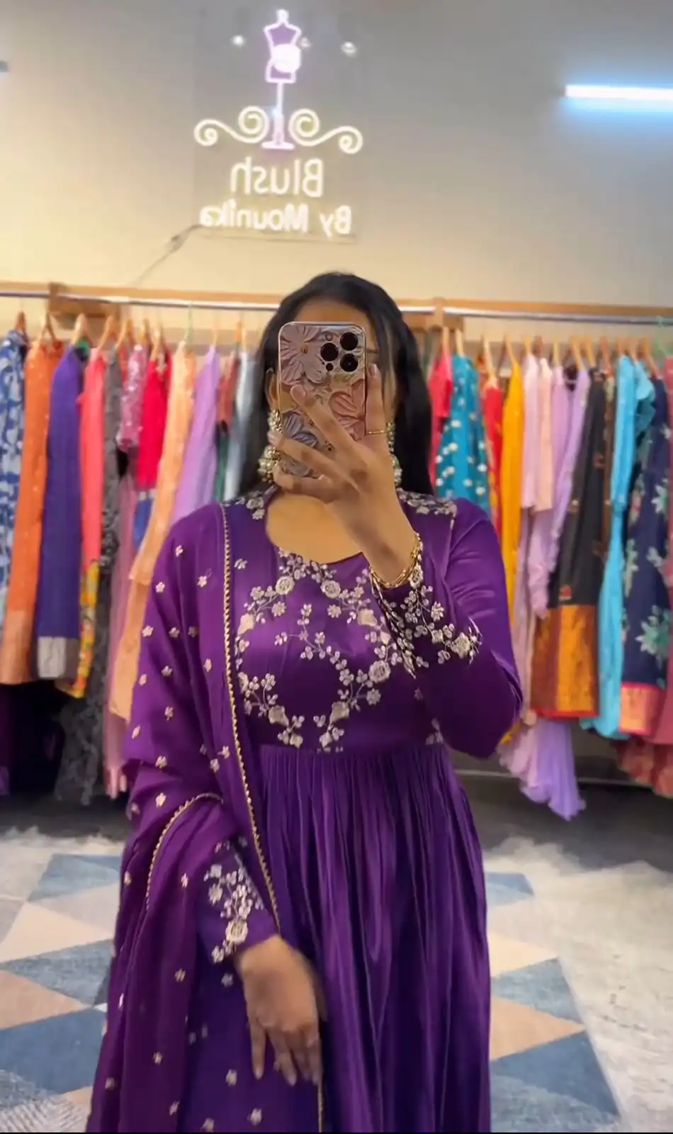 PC 341 Violet Color Chinon Embroidery Thread Work Gown Casual, Party Wear, Events, Festivals Wear Etc. Expected Delivery 4-6 Working Days @1849/- | Gowns, Bollywood Gowns, Creative Gowns, Designer Gowns, Embroidered Gowns, Party Wear Gowns