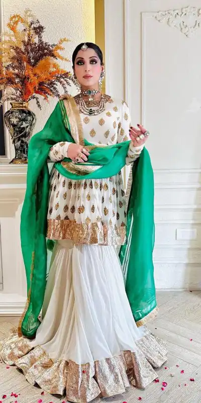 NSR 810 White Color Faux Georgette Embroidery Salwar Suit Casual, Party Festive, Events Etc. Expected Delivery 4-6 Working Days @2299/ | Jump Suits, Salwar suit, Casual Suits, Creative suits, Designer Suits, Palazzo Suits, Party Wear Suits, Patiala Suits, Straight Suits