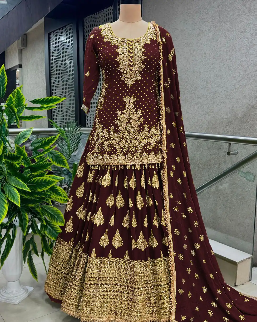 NSR 806 Maroon Color Pure Chinnon Silk Embroidery Lehenga Choli Casual, Party Festive, Events Etc. Expected Delivery 4-6 Working Days @2199/- | Lehenga, Bollywood Lehenga, Creative Lehenga, Designer Lehenga, Embroidered Lehenga, Party Wear Lehenga, Straight Suits