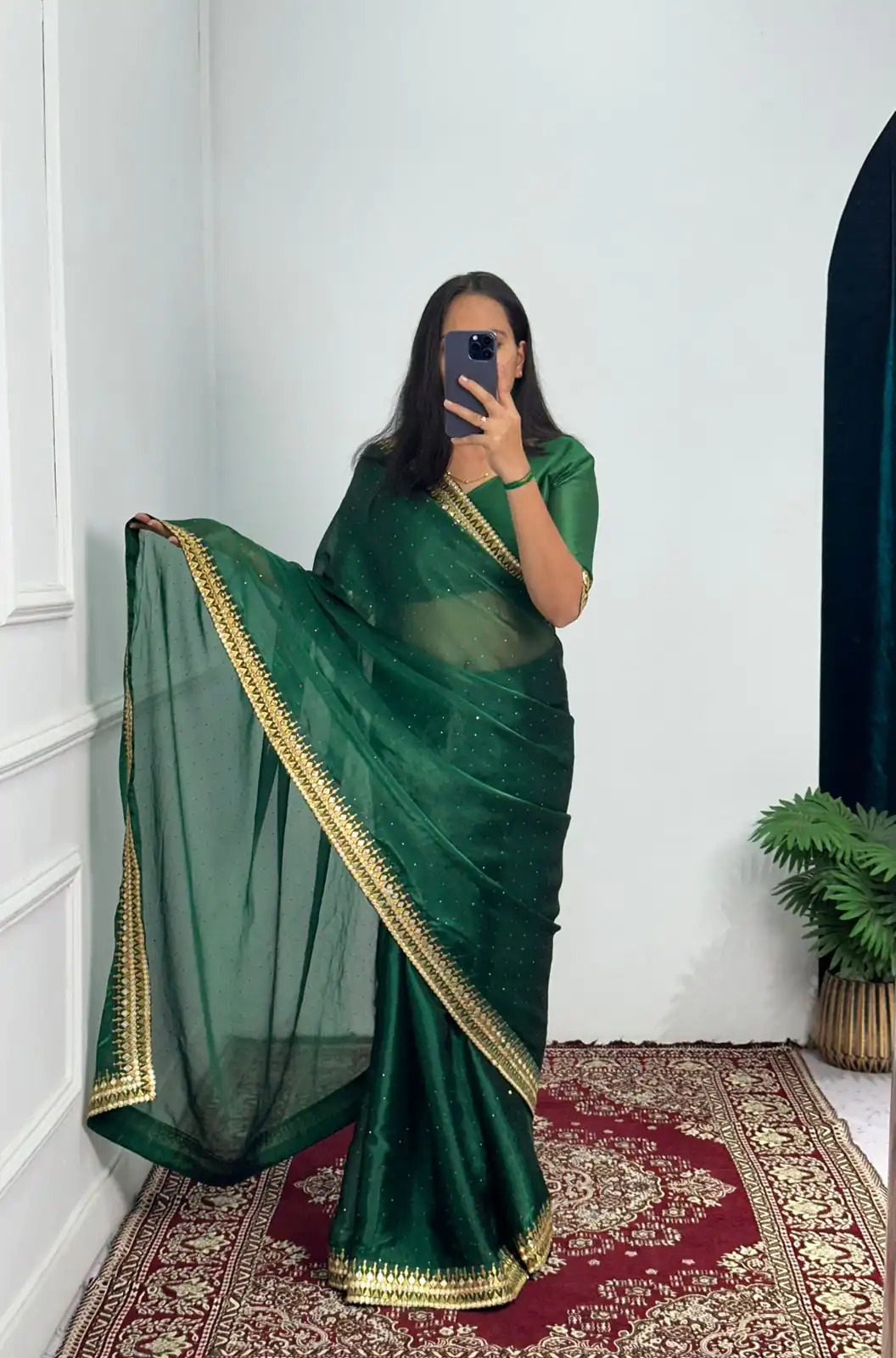 ST 470 Green Color Burberry Foil And Zari Embroidery Work Saree Casual, Wedding, Party, Festive, Events Etc. Expected Delivery 4-6 Working Days @1799/- | Designer Sarees, Sarees, Bollywood Sarees, Creative Sarees, Embroidered Sarees, Ethnic Saree, Modern Digital sarees, Party Wear Sarees