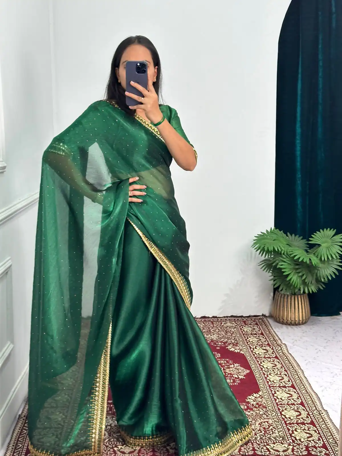 ST 470 Green Color Burberry Foil And Zari Embroidery Work Saree Casual, Wedding, Party, Festive, Events Etc. Expected Delivery 4-6 Working Days @1799/- | Designer Sarees, Sarees, Bollywood Sarees, Creative Sarees, Embroidered Sarees, Ethnic Saree, Modern Digital sarees, Party Wear Sarees