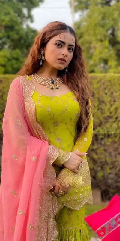 SR 1442 Parrot Green Color Heavy Georgette Embroidery Work Sharara Suit Wedding, Party, Festive, Events Etc. Expected Delivery 4-6 Working Days @1949/- | Salwar suit, Casual Suits, Creative suits, Designer Suits, Palazzo Suits, Party Wear Suits, Straight Suits