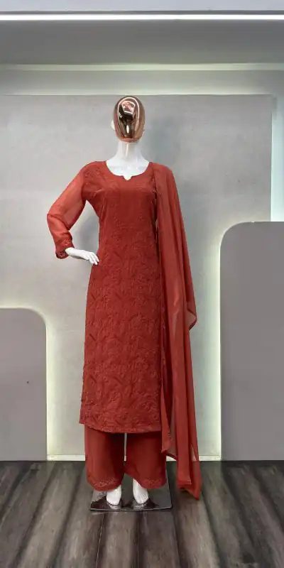 BE 254 Peach Color Georgette Thread Embroidery Salwar Suit Wedding, Party, Festive events, etc.  Expected Delivery  4-6 Working Days @1899/- | Salwar suit, Casual Suits, Creative suits, Designer Suits, Palazzo Suits, Party Wear Suits, Patiala Suits, Straight Suits