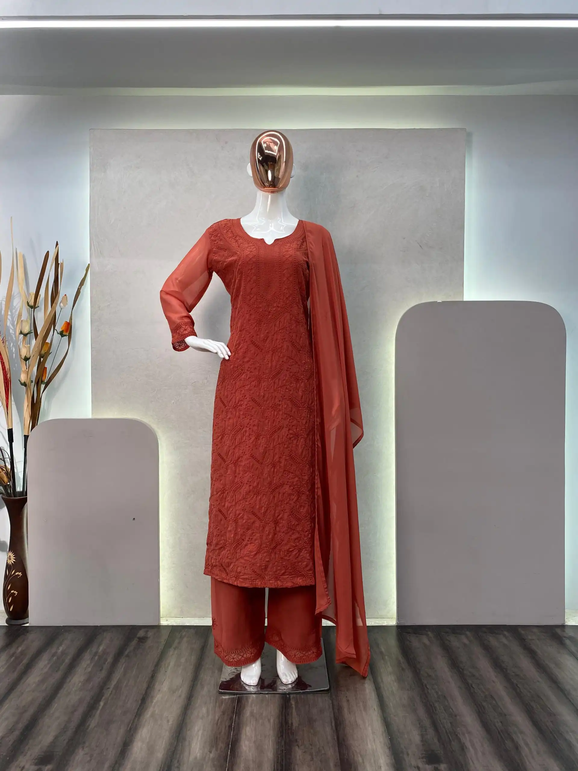 BE 254 Peach Color Georgette Thread Embroidery Salwar Suit Wedding, Party, Festive events, etc.  Expected Delivery  4-6 Working Days @1899/- | Salwar suit, Casual Suits, Creative suits, Designer Suits, Palazzo Suits, Party Wear Suits, Patiala Suits, Straight Suits
