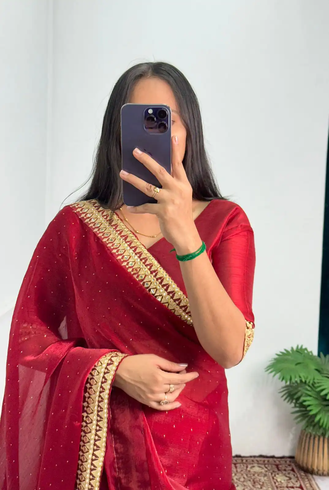 ST 470 Red Color Burberry Foil And Zari Embroidery Work Saree Casual, Wedding, Party, Festive, Events Etc. Expected Delivery 4-6 Working Days @1799/- | Designer Sarees, Sarees, Bollywood Sarees, Creative Sarees, Embroidered Sarees, Ethnic Saree, Modern Digital sarees, Party Wear Sarees
