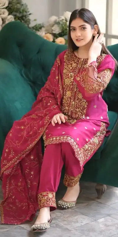ZF 369 Pink Color Faux Georgette Embroidery Sequence Work Salwar Suit Casual, Wedding, Party, Events Etc. Expected Delivery 4-6 Working Days 2149/- | Jump Suits, Salwar suit, Casual Suits, Creative suits, Designer Suits, Palazzo Suits, Party Wear Suits, Patiala Suits, Straight Suits