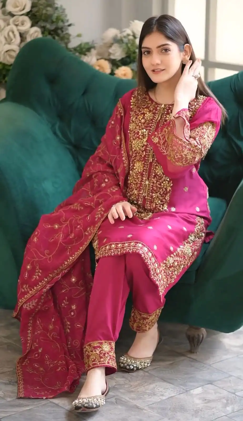 ZF 369 Pink Color Faux Georgette Embroidery Sequence Work Salwar Suit Casual, Wedding, Party, Events Etc. Expected Delivery 4-6 Working Days 2149/- | Jump Suits, Salwar suit, Casual Suits, Creative suits, Designer Suits, Palazzo Suits, Party Wear Suits, Patiala Suits, Straight Suits