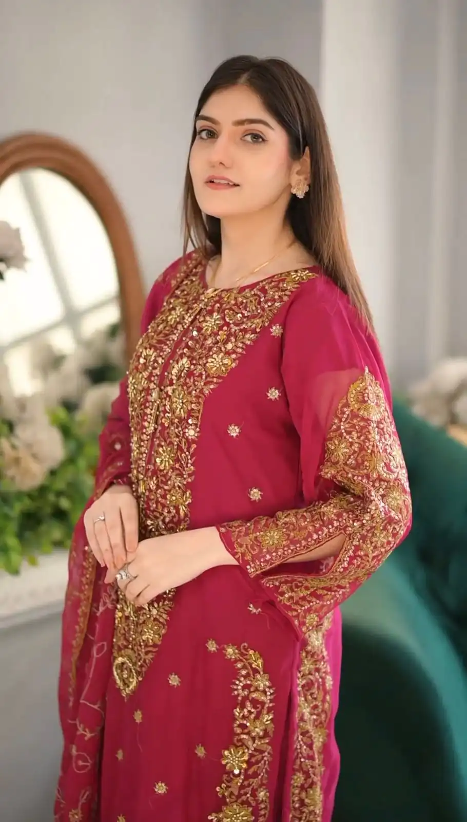 ZF 369 Pink Color Faux Georgette Embroidery Sequence Work Salwar Suit Casual, Wedding, Party, Events Etc. Expected Delivery 4-6 Working Days 2149/- | Jump Suits, Salwar suit, Casual Suits, Creative suits, Designer Suits, Palazzo Suits, Party Wear Suits, Patiala Suits, Straight Suits