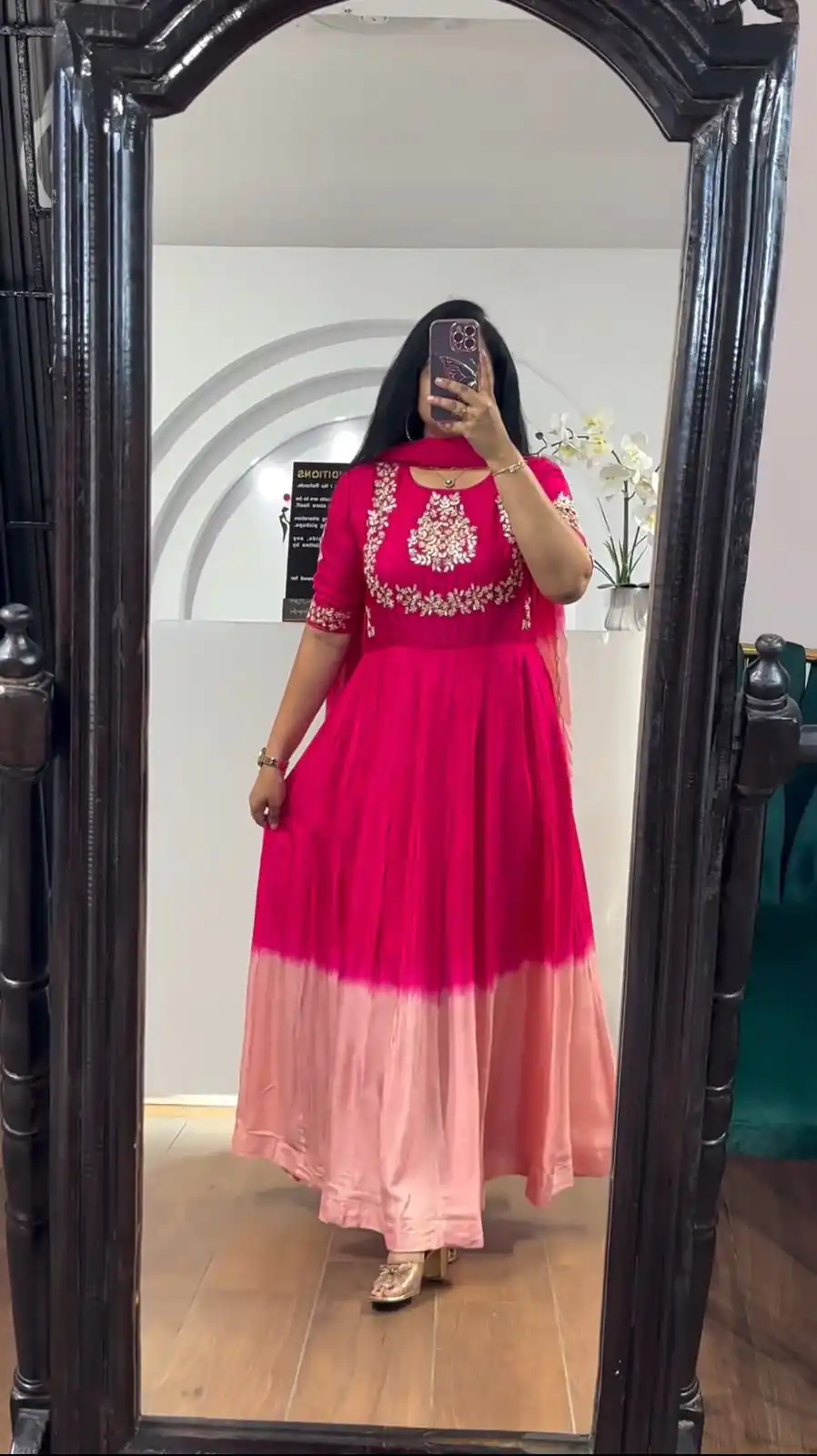 PC 375 Pink Color Chinon Dyeable Embroidery Thread Gown Casual, Party Wear, Events, Festivals Wear Etc. Expected Delivery 4-6 Working Days @2149/- | Gowns, Bollywood Gowns, Creative Gowns, Designer Gowns, Embroidered Gowns, Party Wear Gowns