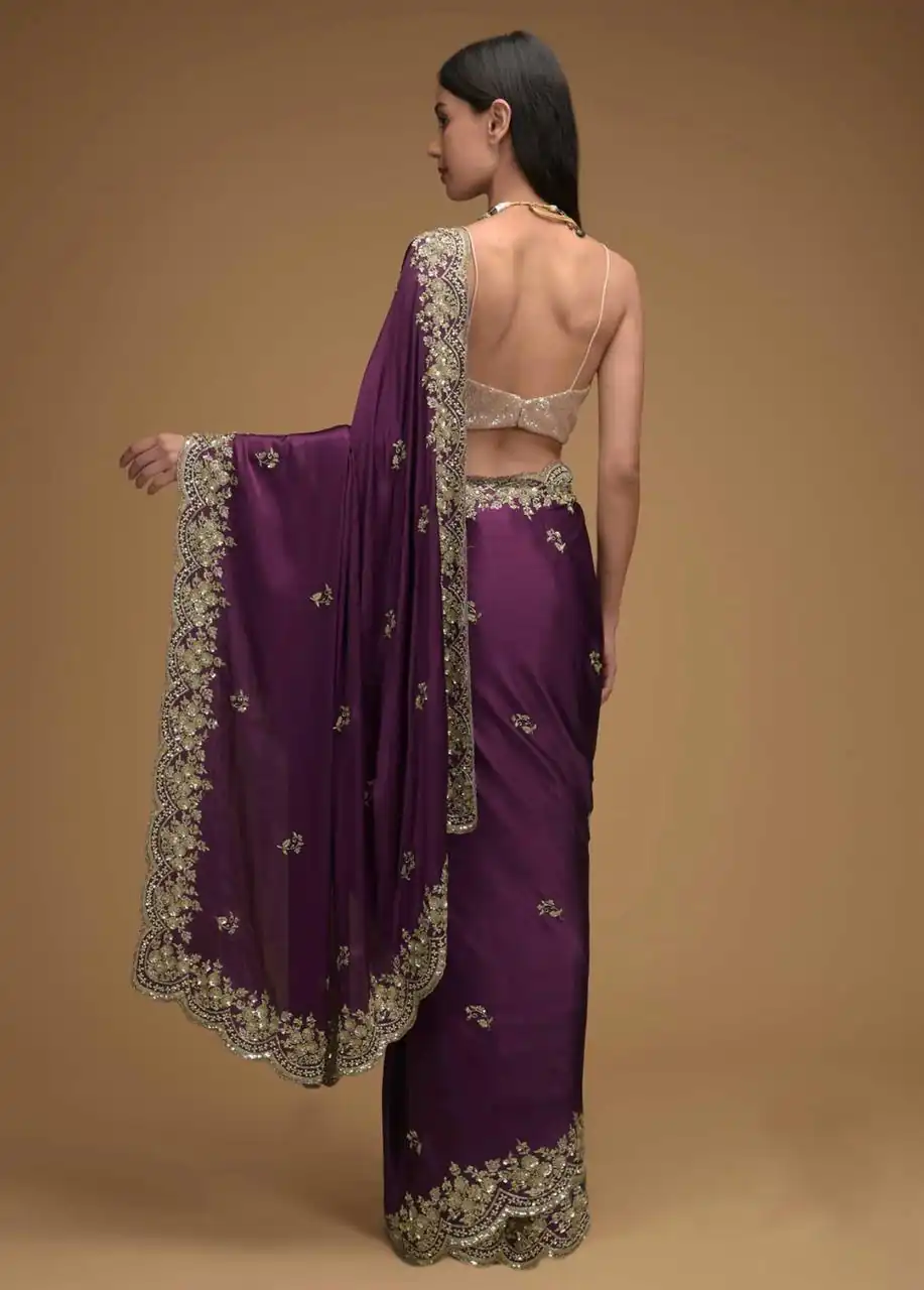 BT 1228 PurpleColor Rangoli Silk Embroidery Sequence Saree Casual, Party Wear, Traditional Wear, Wedding Wear, Expected Delivery 4-6 Working Days@1999 | Designer Sarees, Sarees, Bollywood Sarees, Creative Sarees, Ethnic Saree, Modern Digital sarees, Party Wear Sarees